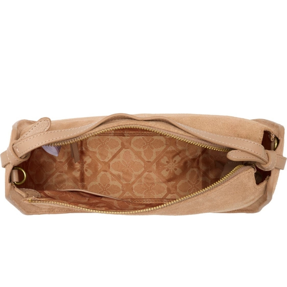 Lucky Brand Tan Purse Leather  Suede Shoulder Crossbody Bag - Picture 6 of 12